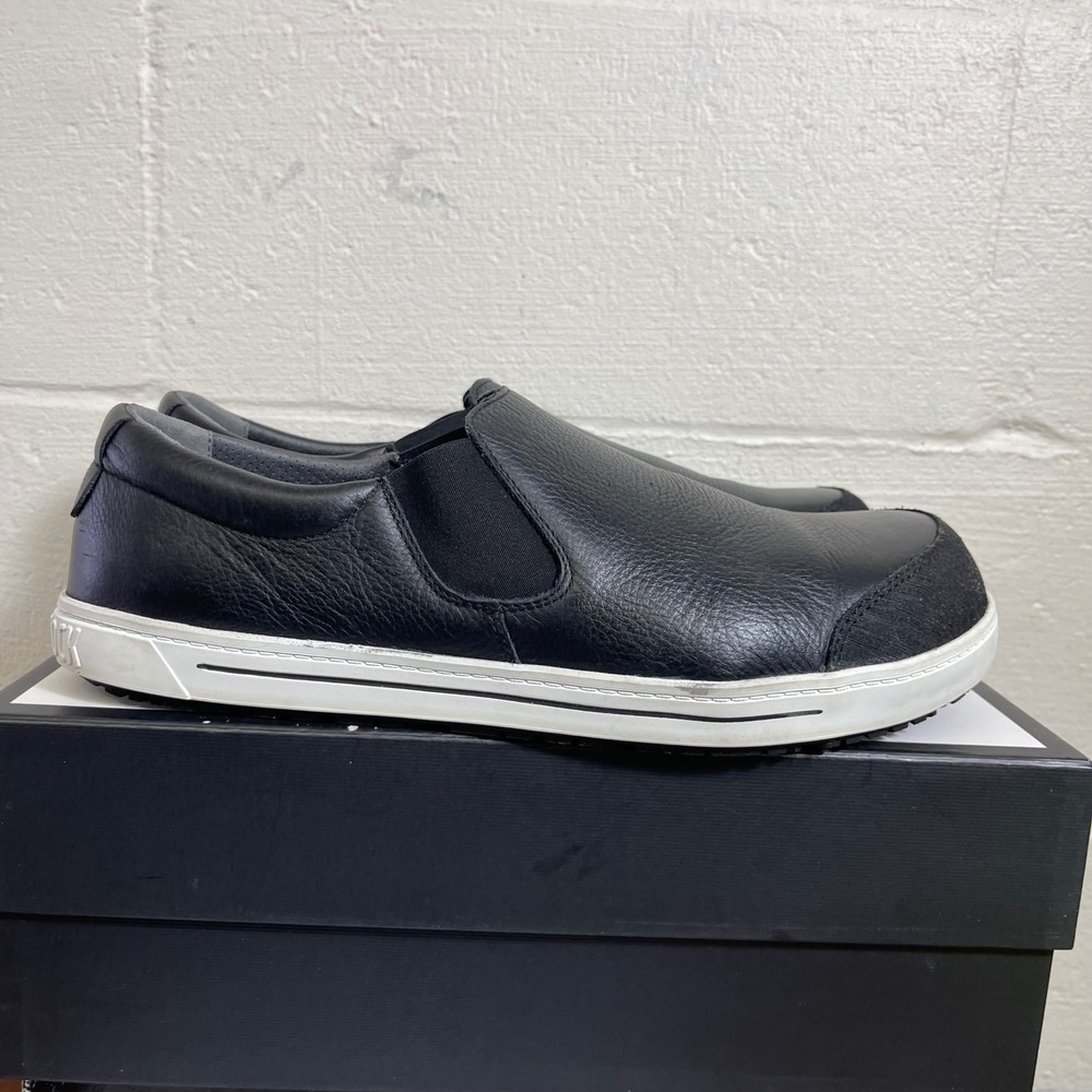 Birkenstock QS 400 NL‎ 1011226 Black Leather Slip On Shoes Men's 48 EU/15 US